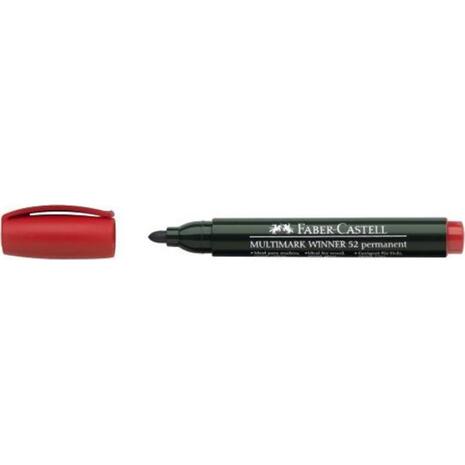 Μαρκαδόρος ανεξίτηλος Faber Castell Winner 52 Κόκκινος