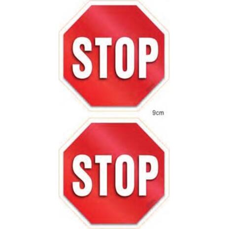 Πινακίδα PVC "STOP" (2x9cm) αυτοκόλλητο