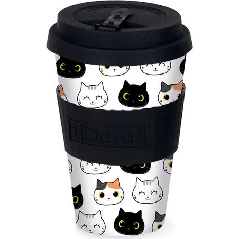 Kούπα i drink id0113 bamboo cup 435ml cats