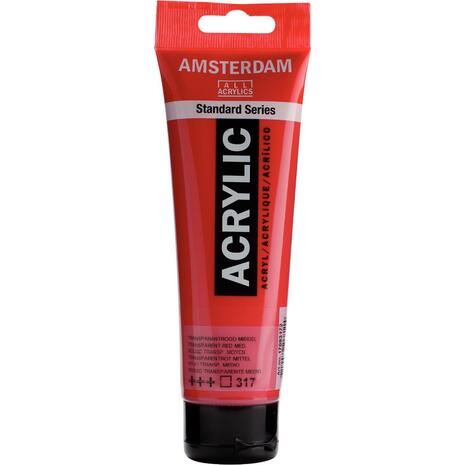 Ακρυλικό χρώμα Talens Amsterdam 317 transparent red medium 120 ml