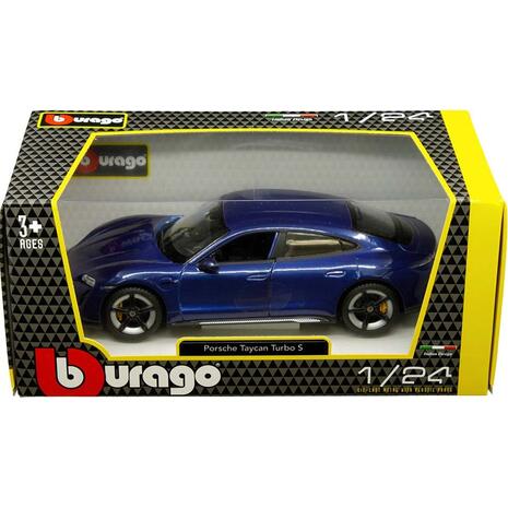 Αυτοκινητάκι μεταλλική μινιατούρα Bburago 1/24 Porche Taycan Turbo S Blue (18/21098)