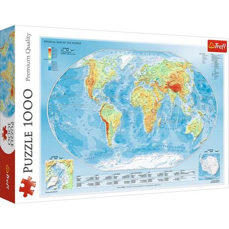 Παζλ Trefl Physical map of the world 100 τεμαχίων (817-10463)