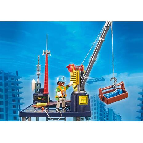 Playmobil City Action Starter Pack Εργοτάξιο με ανυψωτικό γερανό (70816)