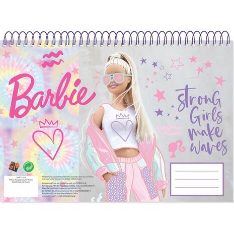 Μπλοκ Ζωγραφικής GIM Barbie Α4 23x33cm 30 φύλλων (349-71413) - Ανακάλυψε Μπλοκ ζωγραφικής σε διάφορα μεγέθη και υπέροχα σχέδια από το Oikonomou-shop.gr.