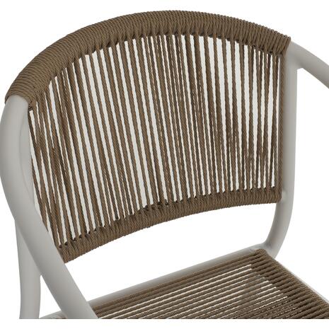 ΠΟΛΥΘΡΟΝΑ ΑΛΟΥΜΙΝΙΟΥ ΛΕΥΚΟ ΜΕ PE RATTAN WICKER HM5856.01 57x63x80Yεκ.