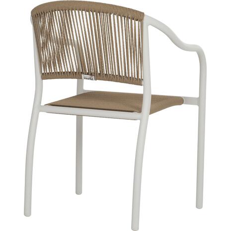 ΠΟΛΥΘΡΟΝΑ ΑΛΟΥΜΙΝΙΟΥ ΛΕΥΚΟ ΜΕ PE RATTAN WICKER HM5856.01 57x63x80Yεκ.