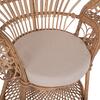 ΠΟΛΥΘΡΟΝΑ ROYAL PEACOCK HM9342 RATTAN ΣΕ ΦΥΣΙΚΟ-ΜΑΞΙΛΑΡΙ ΜΠΕΖ 114x72x150Yεκ.