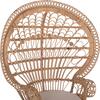 ΠΟΛΥΘΡΟΝΑ ROYAL PEACOCK HM9342 RATTAN ΣΕ ΦΥΣΙΚΟ-ΜΑΞΙΛΑΡΙ ΜΠΕΖ 114x72x150Yεκ.