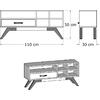 ΕΠΙΠΛΟ ΤΗΛΕΟΡΑΣΗΣ CRONOS ΚΑΡΥΔΙ ΛΕΥΚΟ HM9314 110x30x50Y εκ.