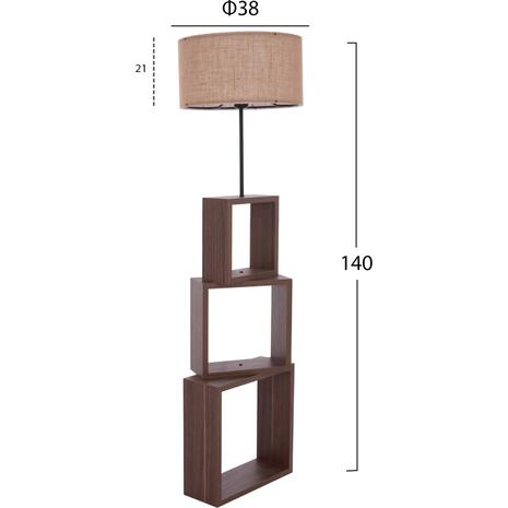 ΦΩΤΙΣΤΙΚΟ ΔΑΠΕΔΟΥ MDF ΚΑΡΥΔΙ HM7608.01 Φ38x140 εκ.