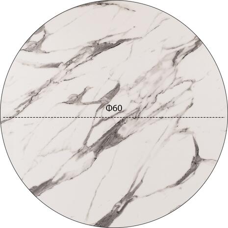 ΕΠΙΦΑΝΕΙΑ ΤΡΑΠΕΖΙΟΥ HPL HM5841.11 MARBLE WHITE-GREY Φ60 εκ. ΠΑΧΟΥΣ 12mm.