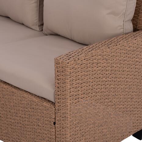 ΣΕΤ ΣΑΛΟΝΙ ΔΕΞΙΑ ΓΩΝΙΑ ΜΕ ΚΑΦΕ WICKER HM5756.02