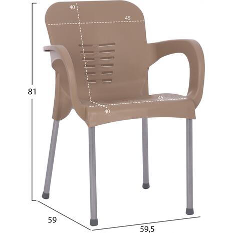 ΠΟΛΥΘΡΟΝΑ ΠΟΛΥΠΡΟΠΥΛΕΝΙΟΥ RECYCLED KAREK HM5592.12 ΜΠΕΖ ΧΡΩΜΑ 59,5x59x81Y εκ.