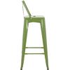 ΣΚΑΜΠΟ BAR ΜΕΤΑΛΛΙΚΟ MELITA ME ΠΛΑΤΗ ΣΕ LIGHT OLIVE GREEN HM8643.13 43Χ43Χ100εκ.