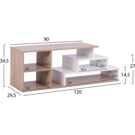 ΕΠΙΠΛΟ TV HUGH HM8764.01 120X29.5X39.5Y εκ. SONAMA  ΛΕΥΚΟ