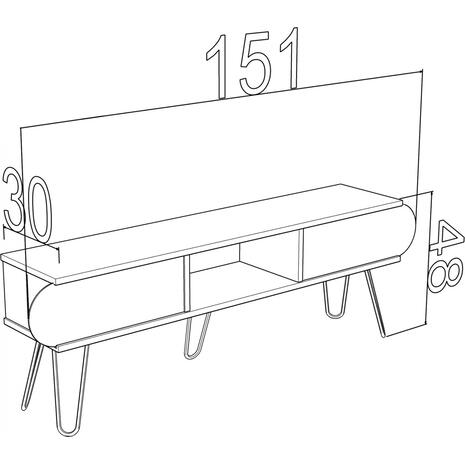 ΕΠΙΠΛΟ ΤΗΛΕΟΡΑΣΗΣ DIANE HM9211.01 SONAMA ΛΕΥΚΟ ΕΚΡΟΥ 151x30x48Y εκ.