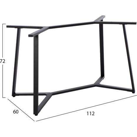 ΒΑΣΗ ΤΡΑΠΕΖΙΟΥ ΜΑΥΡΗ ΜΕΤΑΛΛΙΚΗ HM471.01 112Χ60Χ72 εκ.