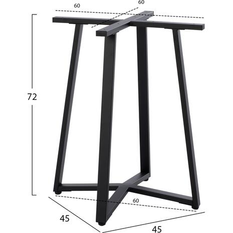 ΒΑΣΗ ΤΡΑΠΕΖΙΟΥ ΜΑΥΡΗ ΜΕΤΑΛΛΙΚΗ HM470.01 60x60x72Υ εκ.