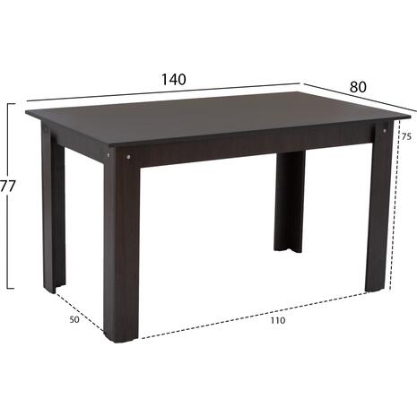 ΤΡΑΠΕΖΙ ΚΟΥΖΙΝΑΣ KELVIN 140x80x77Υεκ. WENGE HM2429.02