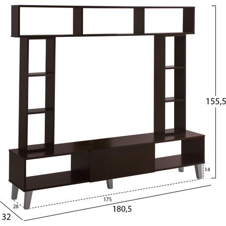 ΣΥΝΘΕΣΗ ΤΗΛΕΟΡΑΣΗΣ CHARLIZE WENGE HM2253.01 180,5x32x155,5 εκ.