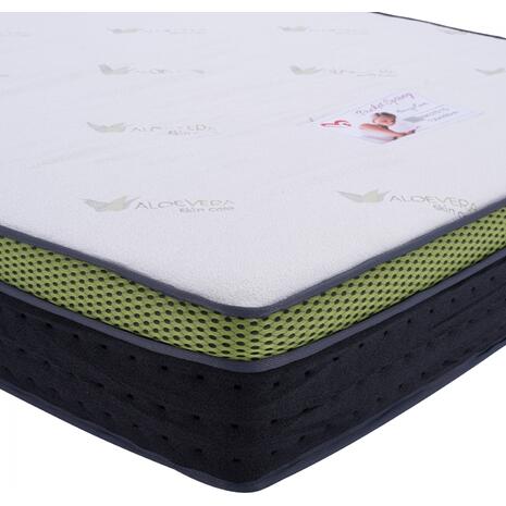 ΣΤΡΩΜΑ HM370.15 ALOE VERA POCKET SPRING ΑΝΩΣΤΡΩΜΑ MEMORY FOAM 150X200(ROLL PACKING)