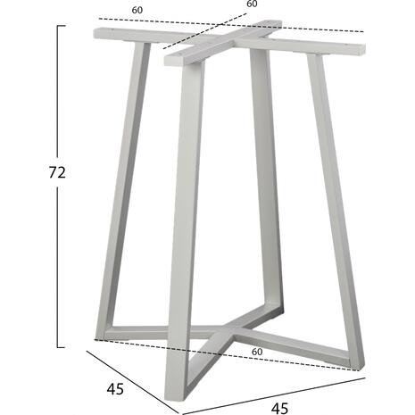 ΒΑΣΗ ΤΡΑΠΕΖΙΟΥ ΛΕΥΚΗ ΜΕΤΑΛΛΙΚΗ HM470.02 60x60x72 εκ.