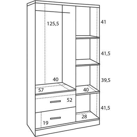 ΝΤΟΥΛΑΠΑ 3ΦΥΛΛΗ ME 2 ΣΥΡΤΑΡΙΑ CAESAR HM340.04 SONAMA ΜΕ ΓΚΡΙ 89x42,5Χ181εκ.