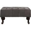 ΤΑΜΠΟΥΡΕ T.CHESTERFIELD EMMA HM226.10 ΓΚΡΙ ΒΕΛΟΥΔΟ-ΠΟΔΙΑ ΣΕ ΣΚΟΥΡΟ ΚΑΦΕ 78x46x40Yεκ