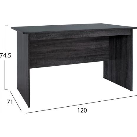 ΓΡΑΦΕΙΟ ΜΕΛΑΜΙΝΗΣ HAYDEN 120x71x74,5 HM2285.01 ΣΕ ΑΝΘΡΑΚΙ ΧΡΩΜΑ