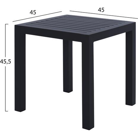 ΤΡΑΠΕΖΙ ΑΛΟΥΜΙΝΙΟΥ QIANA HM5402.02 ΓΚΡΙ 45x45x45,5 εκ.