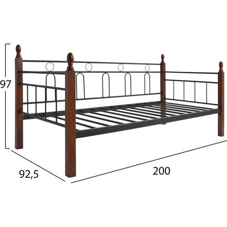 ΚΑΝΑΠΕΣ ΚΡΕΒΑΤΙ REVEN ΣΤΡΩΜΑ 90Χ190 εκ ΜΕΤΑΛΛΟ ΚΑΙ ΞΥΛΟ HM367