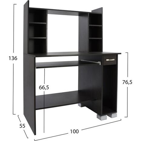 ΓΡΑΦΕΙΟ ΥΠΟΛΟΓΙΣΤΗ CHARLEY ZEBRANO HM2039.01 100x55x136 εκ.