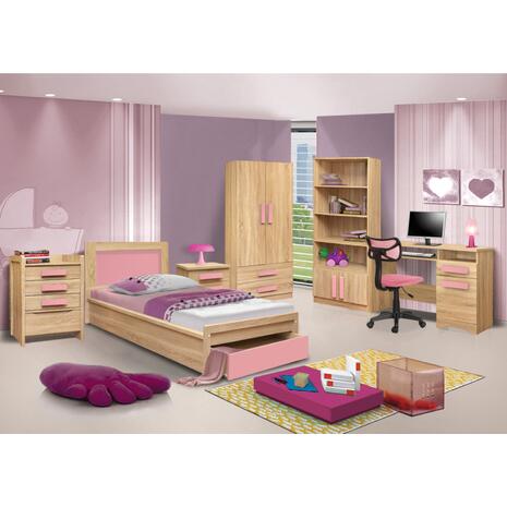 ΚΡΕΒΑΤΙ ΜΕ ΣΥΡΤΑΡΙ PLAYROOM HM330.02 SONAMA-ΡΟΖ 90Χ190εκ.