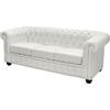 ΚΑΝΑΠΕΣ 3ΘΕΣΙΟΣ T.CHESTERFIELD HM3009.02 ΤΕΧΝΟΔΕΡΜΑ ΛΕΥΚΟ ΜΑΤ 208x90x73 εκ.