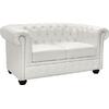 ΚΑΝΑΠΕΣ 2ΘΕΣΙΟΣ T.CHESTERFIELD HM3010.02 ΤΕΧΝΟΔΕΡΜΑ ΛΕΥΚΟ ΜΑΤ 155x90x73 εκ.