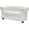 ΚΑΝΑΠΕΣ 2ΘΕΣΙΟΣ T.CHESTERFIELD HM3010.02 ΤΕΧΝΟΔΕΡΜΑ ΛΕΥΚΟ ΜΑΤ 155x90x73 εκ.