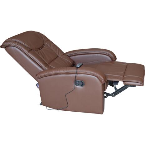 ΠΟΛΥΘΡΟΝΑ RELAX ΜΕ ΜΗΧΑΝΙΣΜΟ MASSAGE ROCCA HM0026.03 PU ΚΑΦΕ ΣΚΟΥΡΟ 80x96x97 εκ.