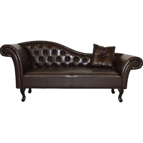 ΑΝΑΚΛΙΝΔΡΟ T.CHESTERFIELD NIOVI HM3007.01 PU ΣΚ.ΚΑΦΕ-ΜΑΥΡΑ ΠΟΔΙΑ 190x61x84Yεκ.