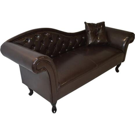 ΑΝΑΚΛΙΝΔΡΟ T.CHESTERFIELD NIOVI HM3007.01 PU ΣΚ.ΚΑΦΕ-ΜΑΥΡΑ ΠΟΔΙΑ 190x61x84Yεκ.