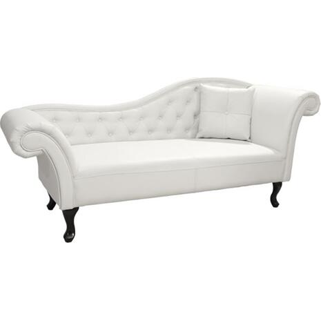 ΑΝΑΚΛΙΝΔΡΟ T.CHESTERFIELD NIOVI HM3008.02 PU ΛΕΥΚΟ-ΜΑΥΡΑ ΠΟΔΙΑ(ΔΕΞΙ)190x61x84Yεκ