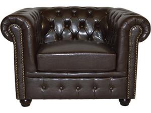 ΠΟΛΥΘΡΟΝΑ T.CHESTERFIELD POLINA HM3011.01 PU ΣΚΟΥΡΟ ΚΑΦΕ 110x90x73Yεκ.