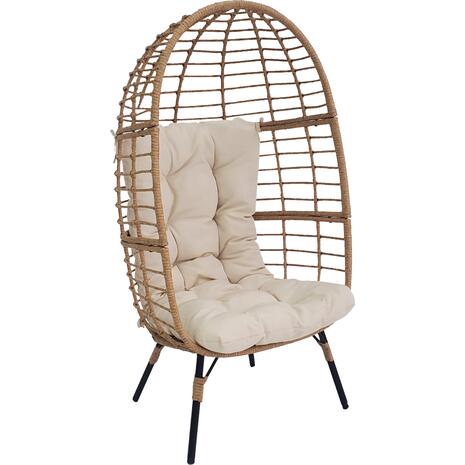 ΠΟΛΥΘΡΟΝΑ Τ.ΦΩΛΙΑ RATTAN HM5869.01 ΜΕΤΑΛ. ΠΟΔΙΑ ΜΑΥΡΑ 77x72x148 εκ.