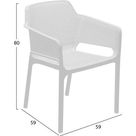 ΠΟΛΥΘΡΟΝΑ ΠΟΛΥΠΡΟΠΥΛΕΝΙΟΥ JOHN HM5929.01 ΛΕΥΚΗ 58,5x60x79,5Yεκ.