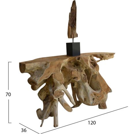 ΚΟΝΣΟΛΑ HM9370 ΑΠΟ ΜΑΣΙΦ ΞΥΛΟ ΤEAK ΦΥΣΙΚΟ 120Χ36Χ70Y εκ.
