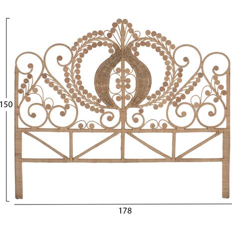 ΚΕΦΑΛΑΡΙ ΚΡΕΒΑΤΙΟΥ ΑΠΟ RATTAN ΓΙΑ ΕΠΑΓΓΕΛΜΑΤΙΚΗ ΧΡΗΣΗ HM9358 178x150εκ.