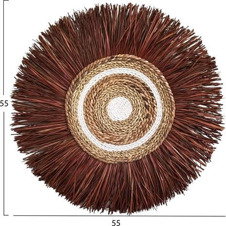 ΔΙΑΚΟΣΜΗΤΙΚΟ ΤΟΙΧΟΥ ΣΤΡΟΓΓΥΛΟ ΑΠΟ ΚΑΛΑΜΙΑ ΚΑΙ ΙΝΕΣ ΜΠΑΝΑΝΑΣ 55x3x55YΕΚεκ.HM7792