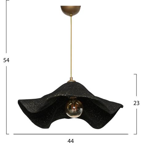 ΦΩΤΙΣΤΙΚΟ ΟΡΟΦΗΣ ΚΡΕΜΑΣΤΟ ΜΑΥΡΟ HM7649.02 Φ44x54  εκ.