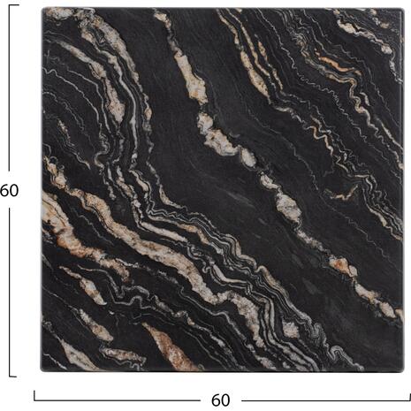 ΕΠΙΦΑΝΕΙΑ ΤΡΑΠΕΖΙΟΥ WERZALIT 60Χ60Χ3.5εκ.  BLACK GOLD MARBLE HM5229.15