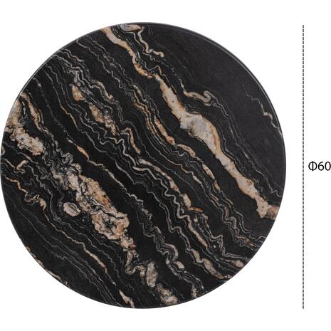 ΕΠΙΦΑΝΕΙΑ ΤΡΑΠΕΖΙΟΥ Φ60Χ2.5εκ. 5787 WERZALIT BLACK GOLD MARBLE HM5227.15