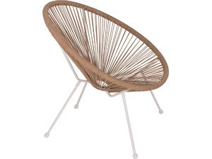 ΠΟΛΥΘΡΟΝΑ ACAPULCO Τ. ΦΩΛΙΑ ΜΕΤΑΛΛΟ ΛΕΥΚΟ ΜΕ TWISTED WICKER HM5871.02 70x73x79 εκ.